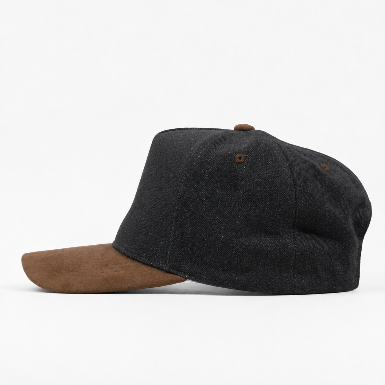 Plain Curve 5Panel Jean Suede Hat 5026