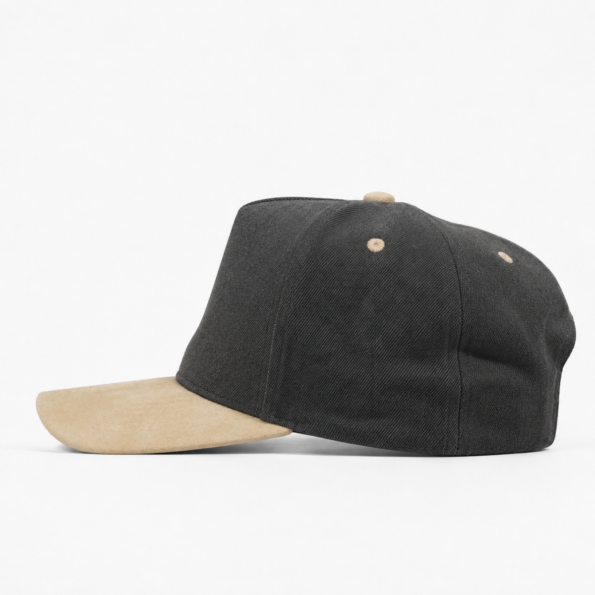 Plain Curve 5Panel Jean Suede Hat 5026