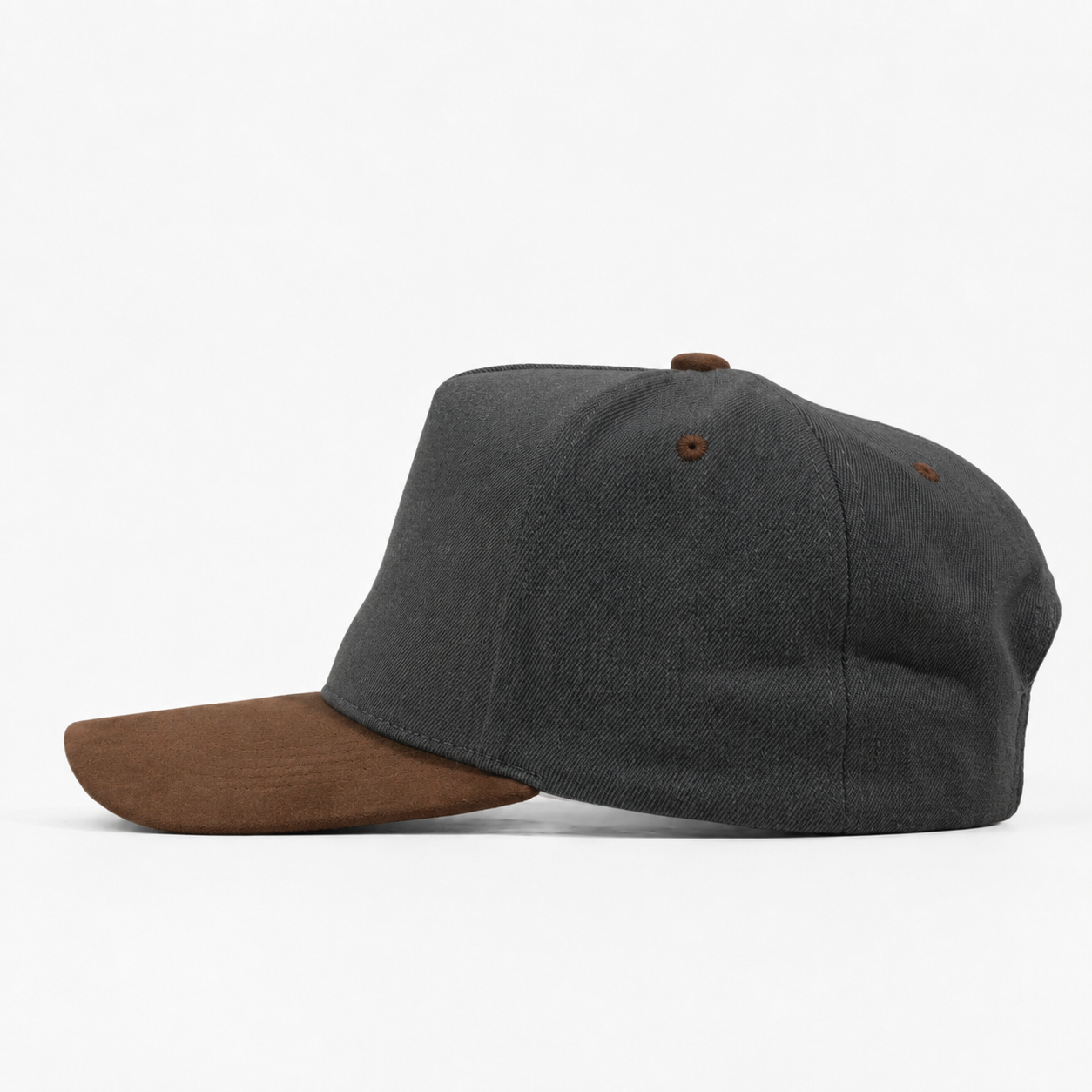 Plain Curve 5Panel Jean Suede Hat 5026