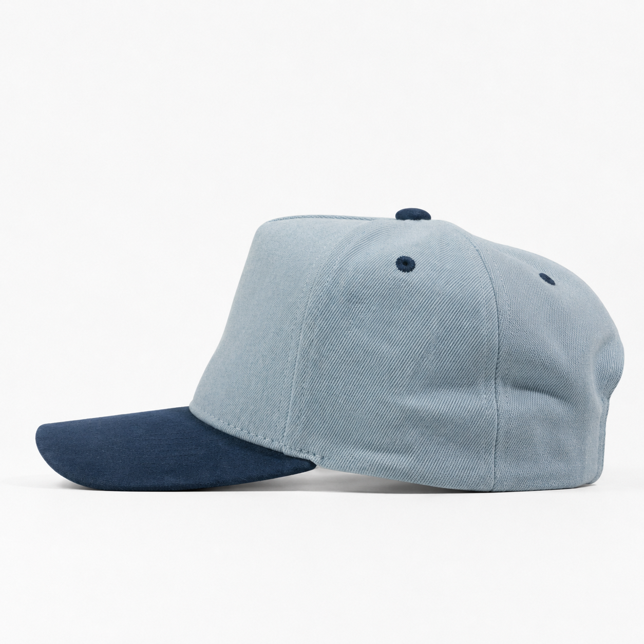 Plain Curve 5Panel Jean Suede Hat 5026