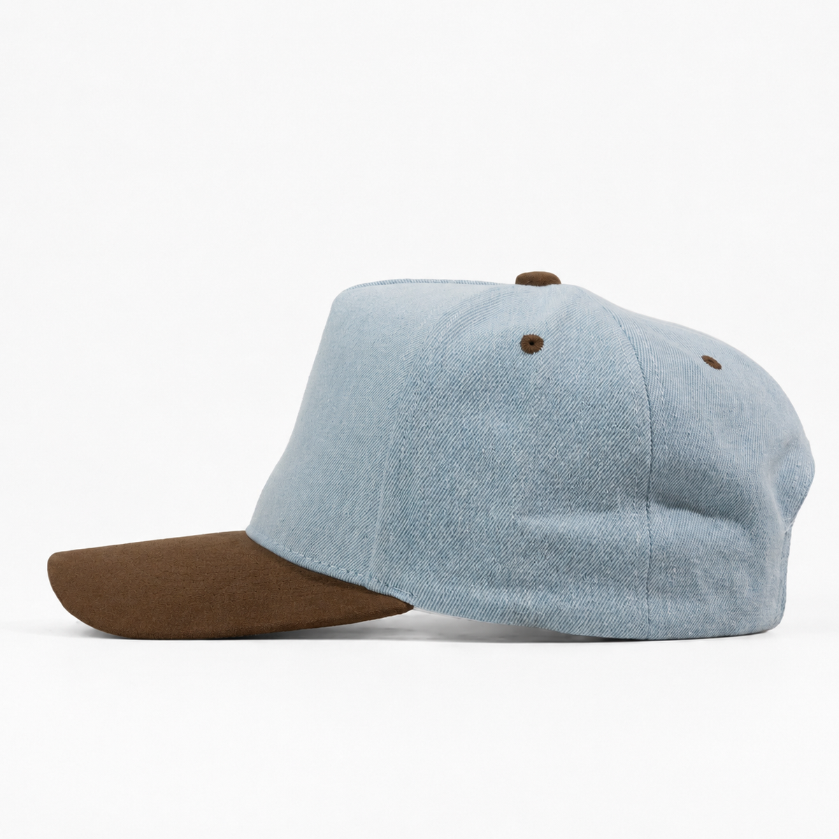 Plain Curve 5Panel Jean Suede Hat 5026