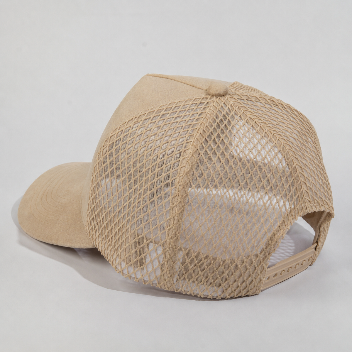 Plain Curve 5Panel Suede Net Mesh Hat 5005-1