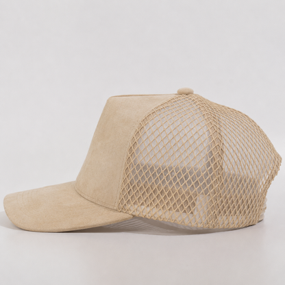 Plain Curve 5Panel Suede Net Mesh Hat 5005-1