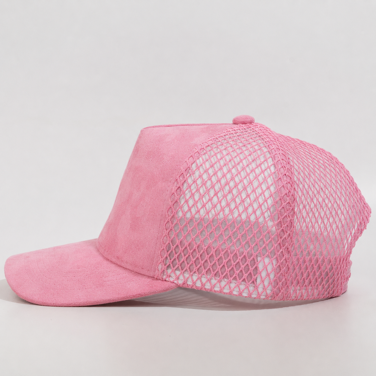 Plain Curve 5Panel Suede Net Mesh Hat 5005-1