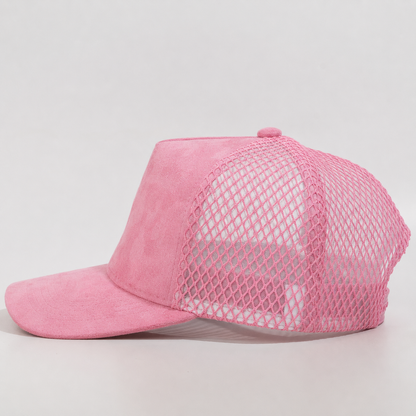 Plain Curve 5Panel Suede Net Mesh Hat 5005-1