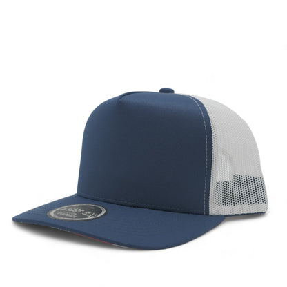 PLAIN CURVE 5PANEL UNDER USA PRINTED MESH HAT - P5MU