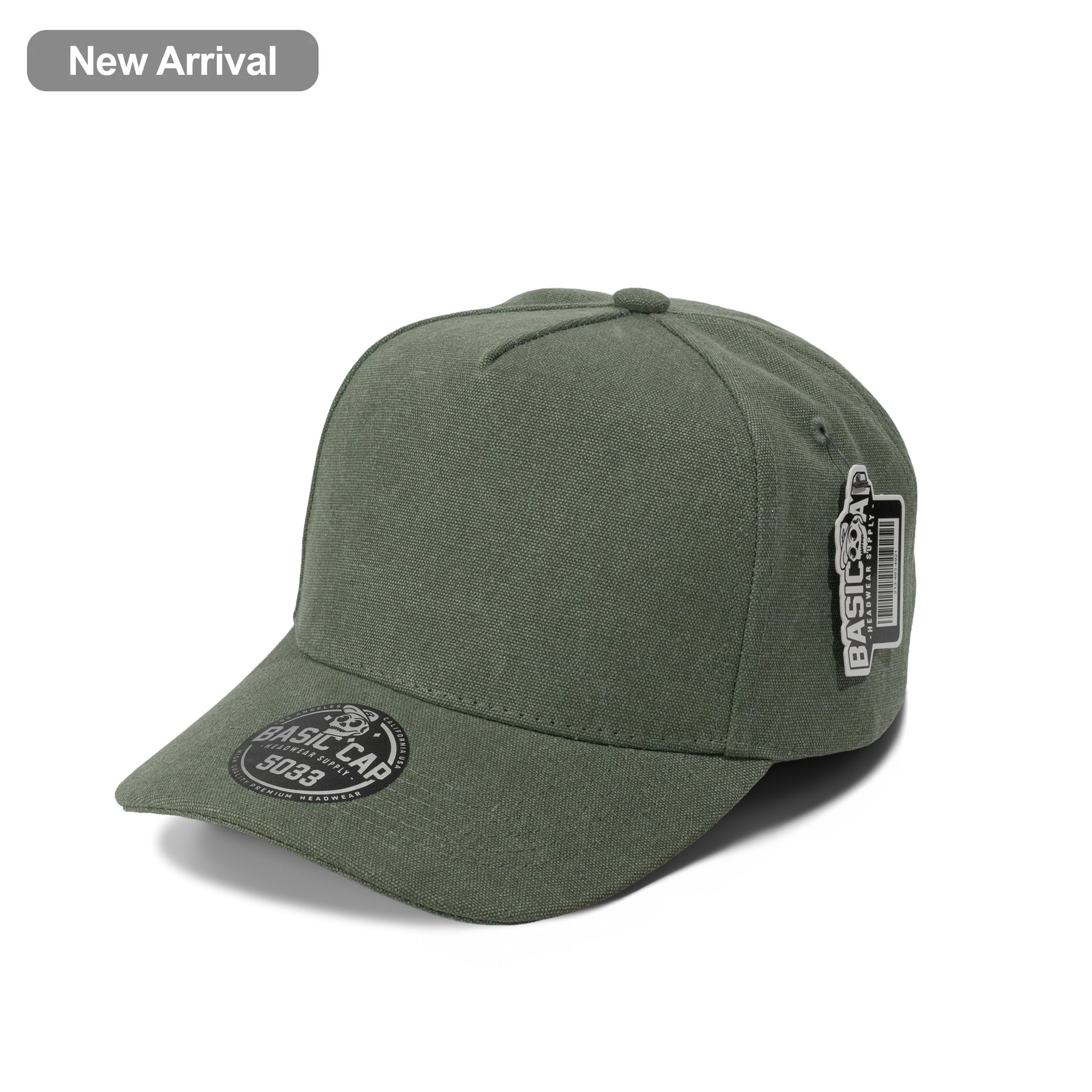 Plain Curve 5Panel CVC Hat 5033 – BASIC CAP
