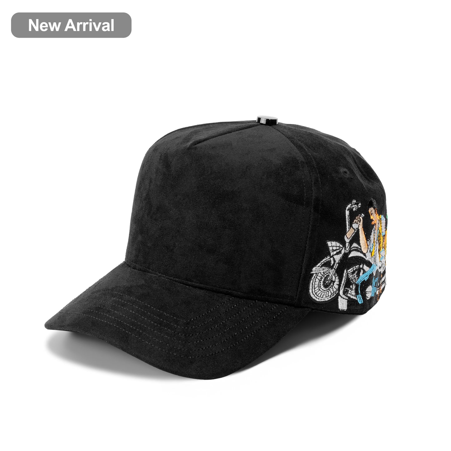 Plain Fancy Suede 5Panel Cap 5030 EL BORRACAHO MOTO