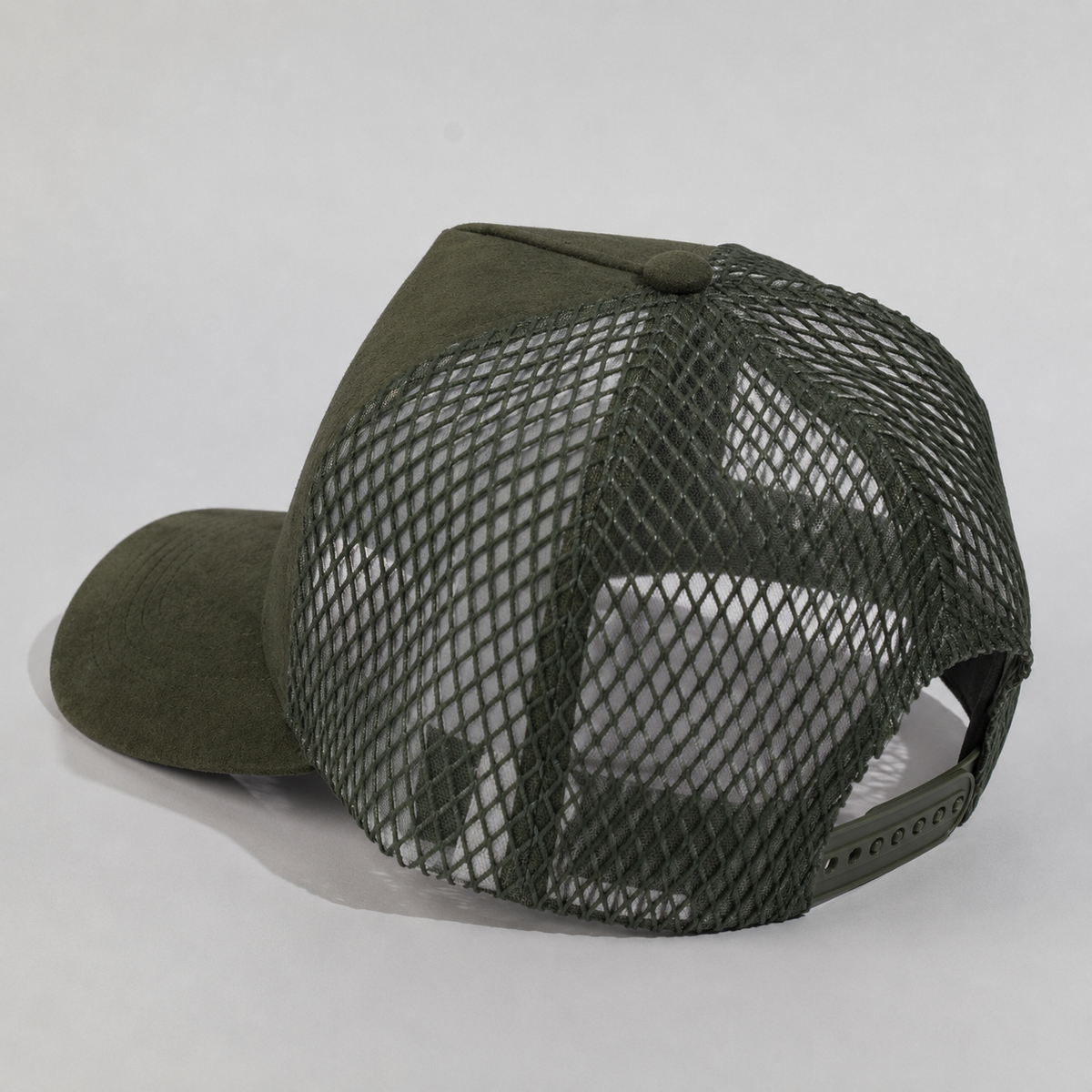 Plain Curve 5Panel Suede Net Mesh Hat 5005-1