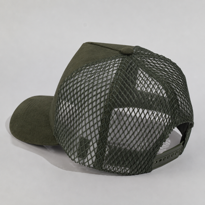Plain Curve 5Panel Suede Net Mesh Hat 5005-1