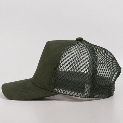 Plain Curve 5Panel Suede Net Mesh Hat 5005-1