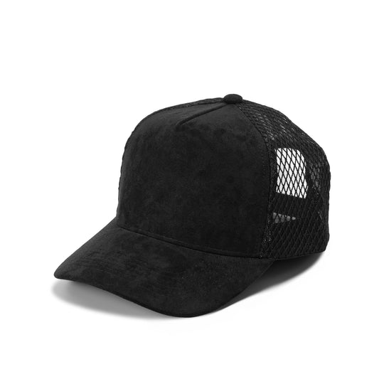 Plain Curve 5Panel Suede Net Mesh Hat 5005-1