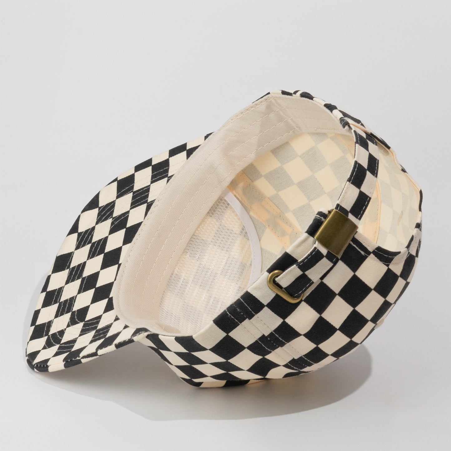 Plain 5Panel Checkboard Flat Unstructured Hat 5057