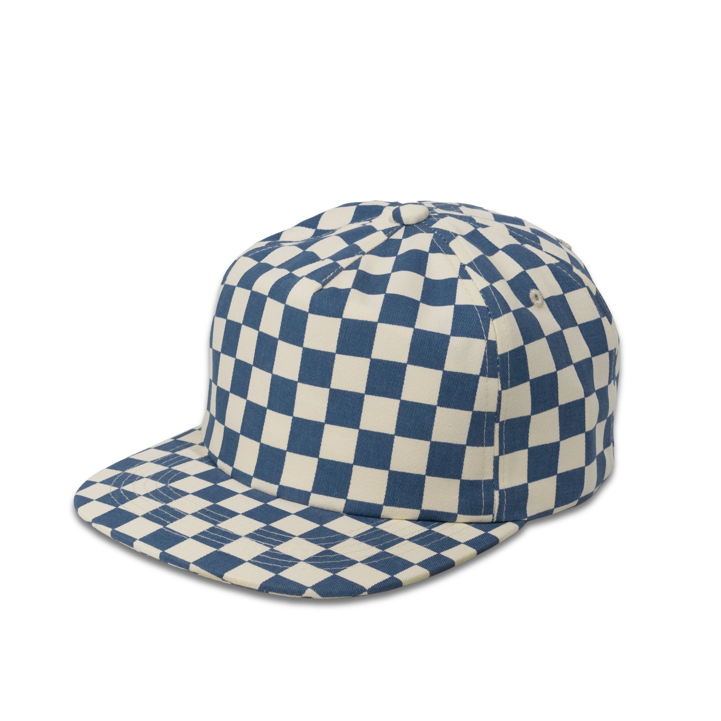 Plain 5Panel Checkboard Flat Unstructured Hat 5057