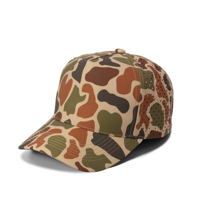 Plain Curve 5Panel Duck Camo Laser Hole Hat 5025