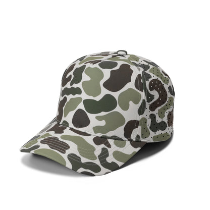Plain Curve 5Panel Duck Camo Laser Hole Hat 5025
