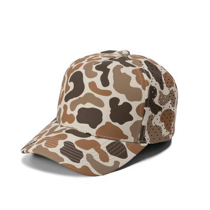 Plain Curve 5Panel Duck Camo Laser Hole Hat 5025