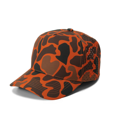 Plain Curve 5Panel Duck Camo Laser Hole Hat 5025
