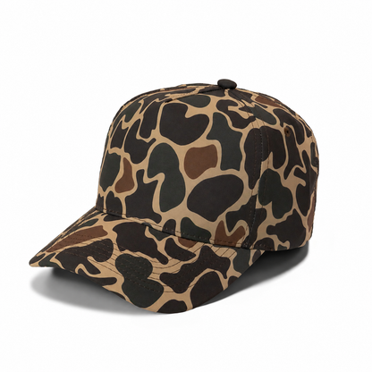 Plain Curve 5Panel Duck Camo Hat 5023
