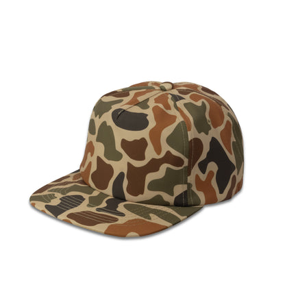 Plain Flat Unstructured 5Panel Duck Camo Hat 5055