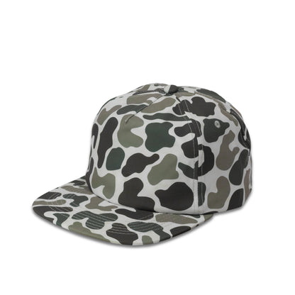 Plain Flat Unstructured 5Panel Duck Camo Hat 5055