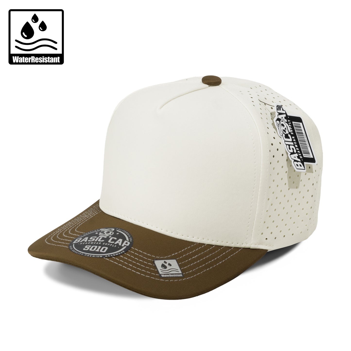 Plain Curve 5Panel Laser Hole Hat Water Repellent 5010