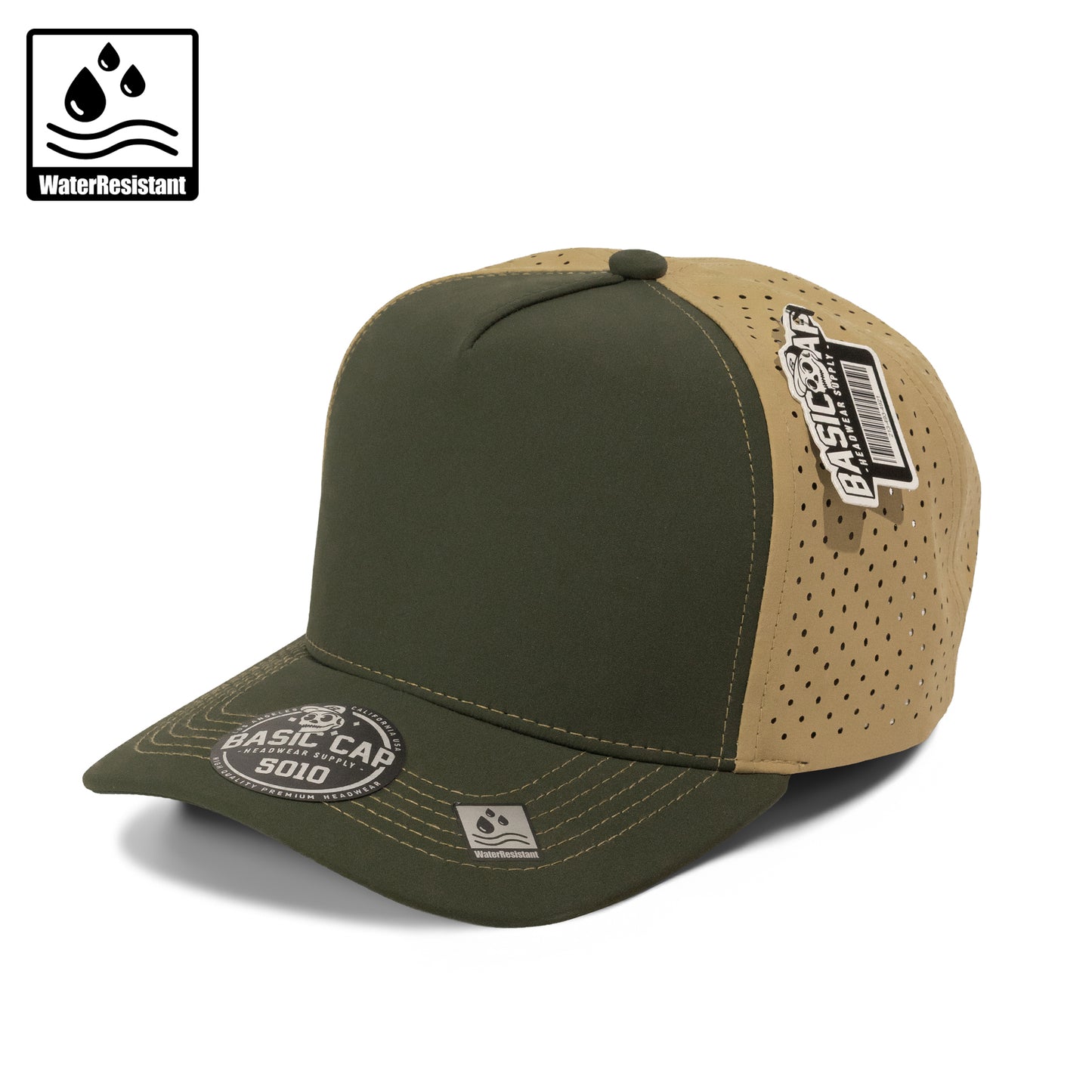 Plain Curve 5Panel Laser Hole Hat Water Repellent 5010