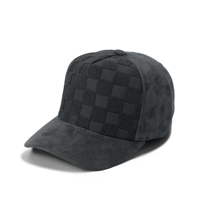 Plain Curve 5Panel Check Suede Hat 5029
