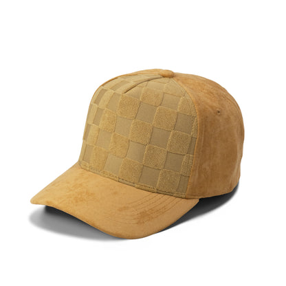Plain Curve 5Panel Check Suede Hat 5029