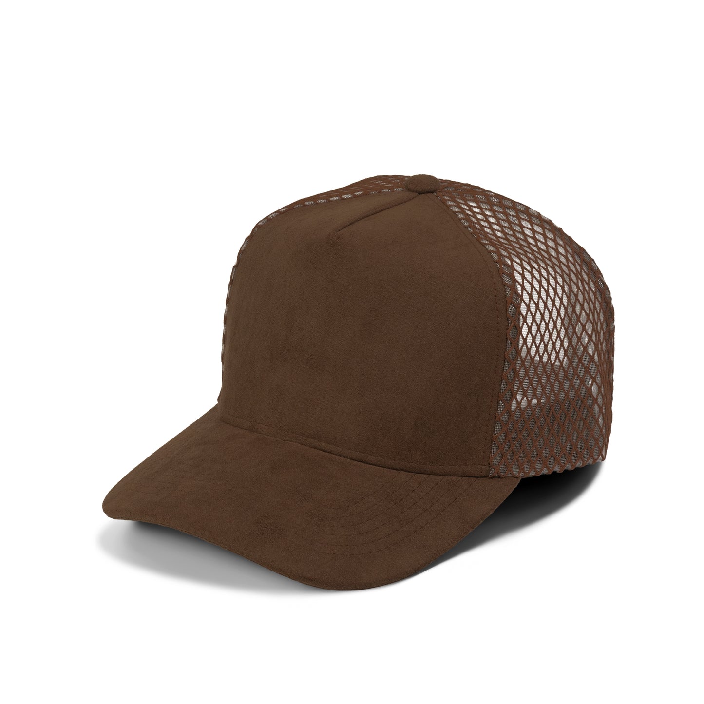 Plain Curve 5Panel Suede Net Mesh Hat 5005-1