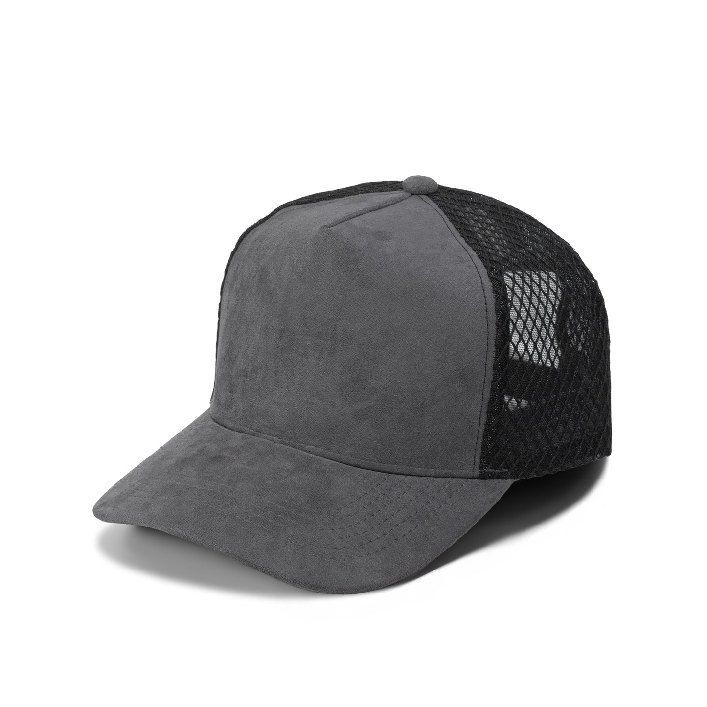 Plain Curve 5Panel Suede Net Mesh Hat 5005-1