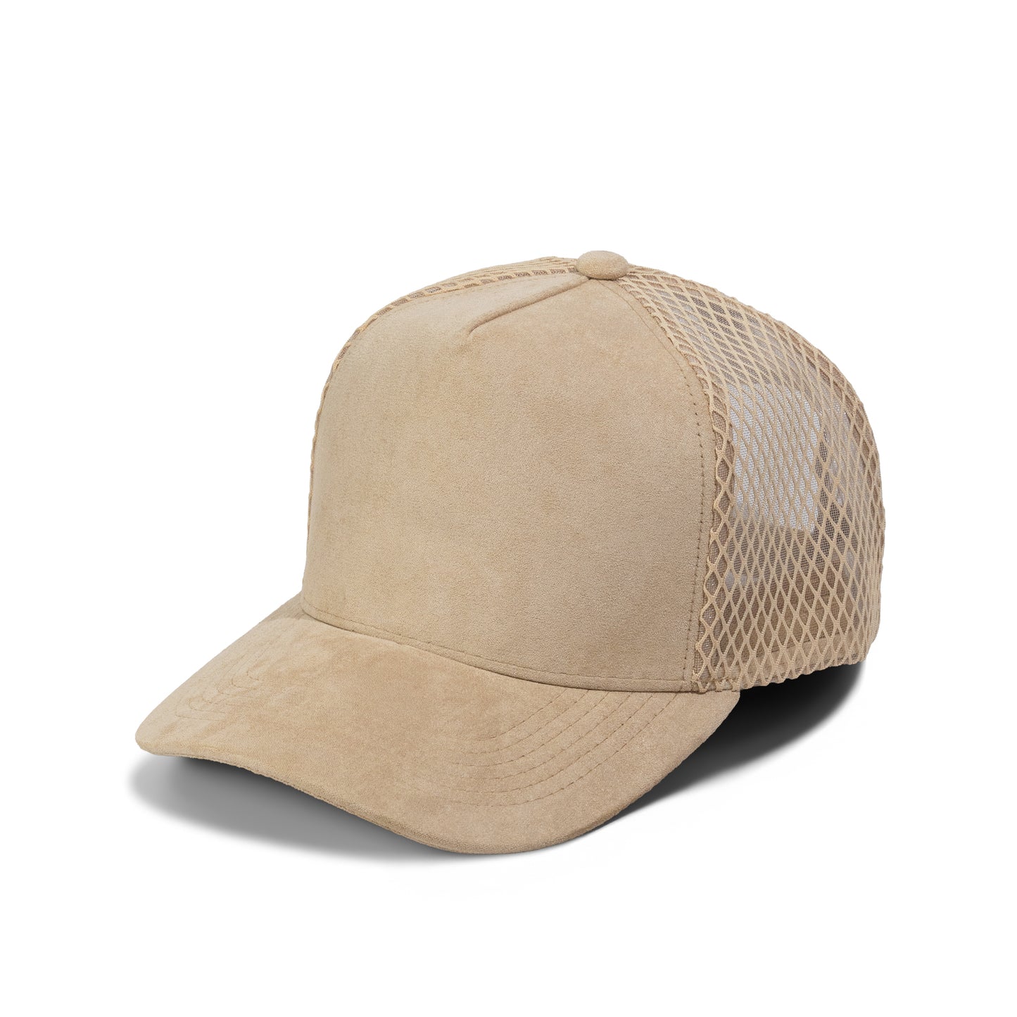 Plain Curve 5Panel Suede Net Mesh Hat 5005-1