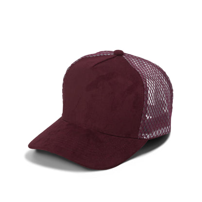 Plain Curve 5Panel Suede Net Mesh Hat 5005-1