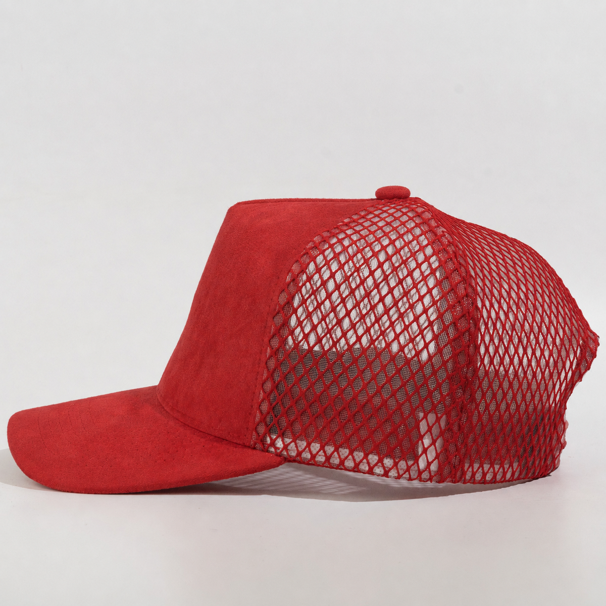 Plain Curve 5Panel Suede Net Mesh Hat 5005-1