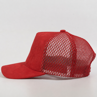 Plain Curve 5Panel Suede Net Mesh Hat 5005-1