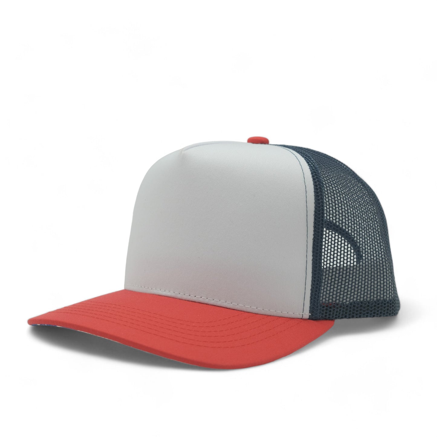 PLAIN CURVE 5PANEL UNDER USA PRINTED MESH HAT - P5MU