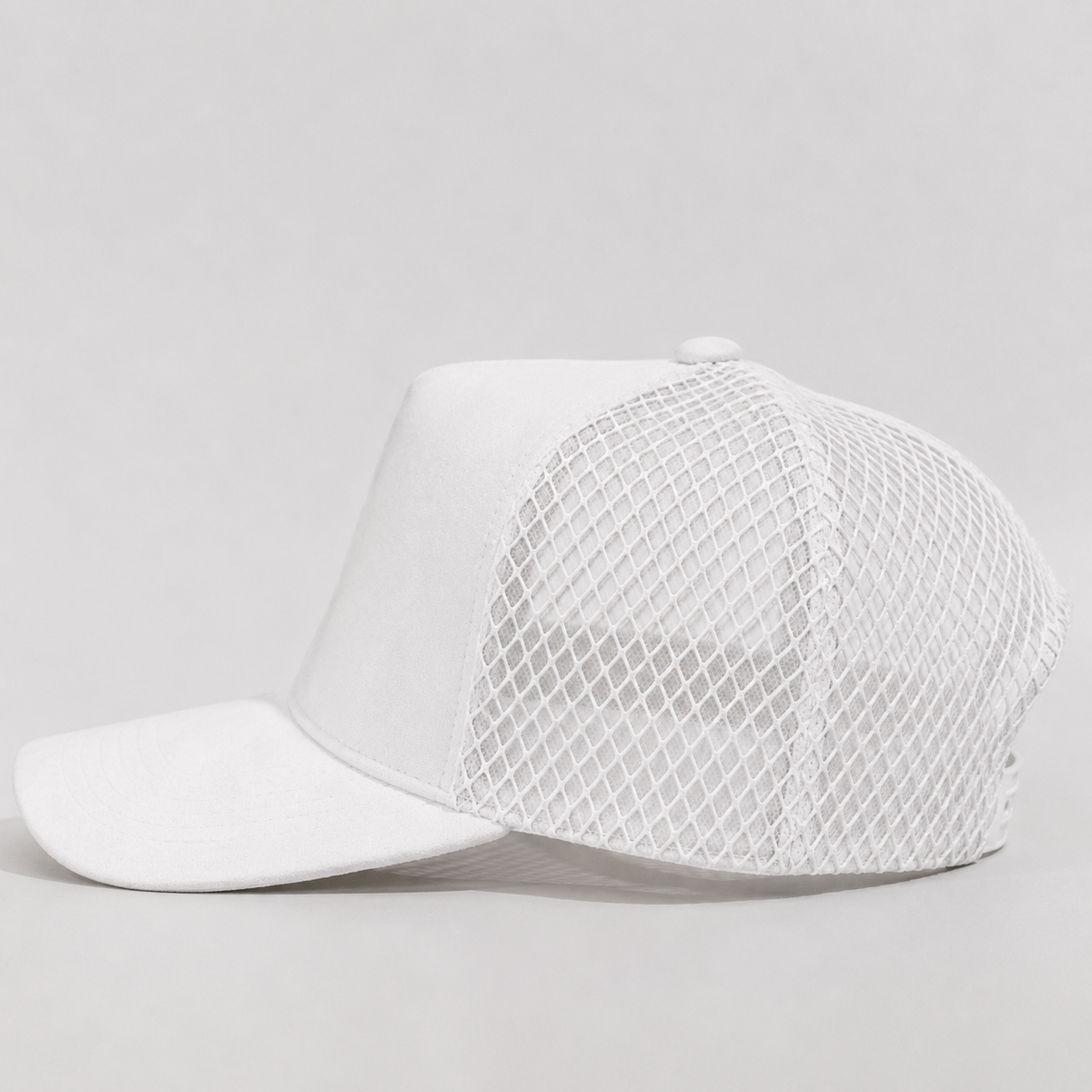 Plain Curve 5Panel Suede Net Mesh Hat 5005-1