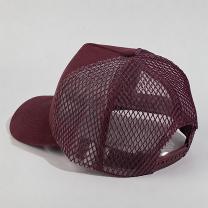 Plain Curve 5Panel Suede Net Mesh Hat 5005-1