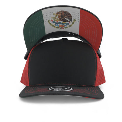 PLAIN CURVE 5PANEL UNDER MEXICO PRINTED MESH HAT - P5MM