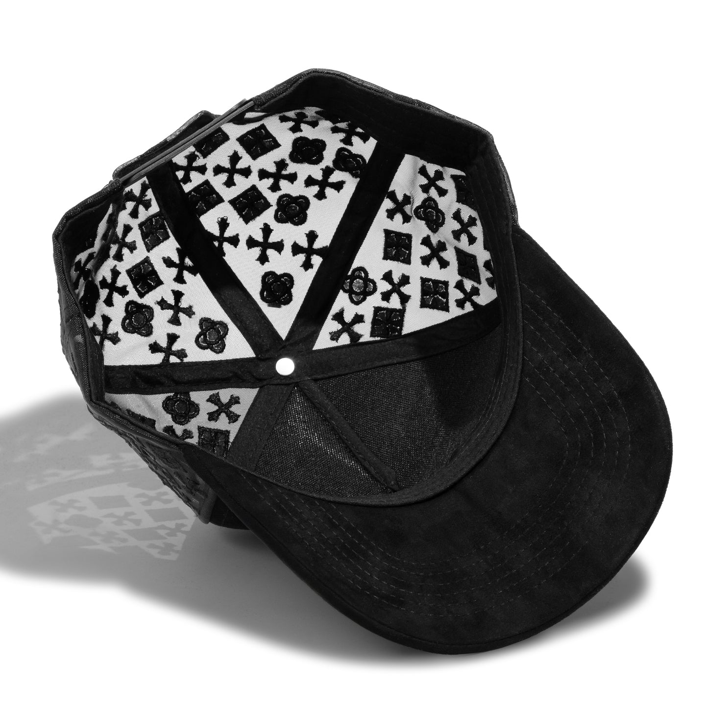 Plain 5Panel Suede Mesh Monogram with Rhinestones 5021