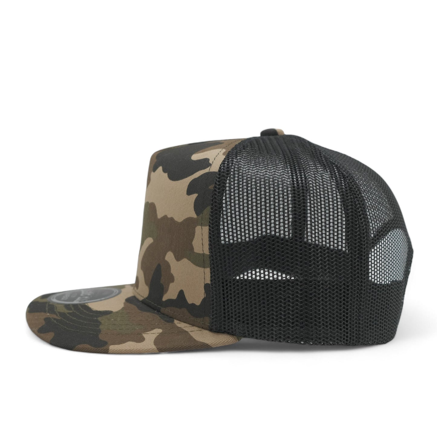 PLAIN CURVE 5PANEL UNDER USA PRINTED MESH HAT - P5MU