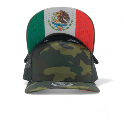 PLAIN CURVE 5PANEL UNDER MEXICO PRINTED MESH HAT - P5MM