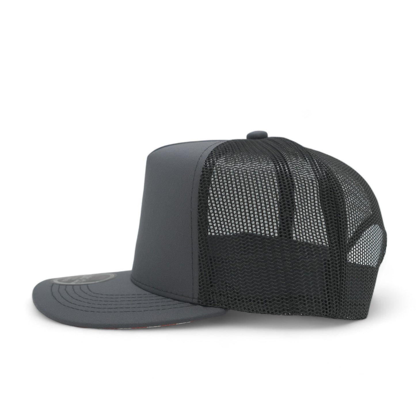 PLAIN CURVE 5PANEL UNDER USA PRINTED MESH HAT - P5MU