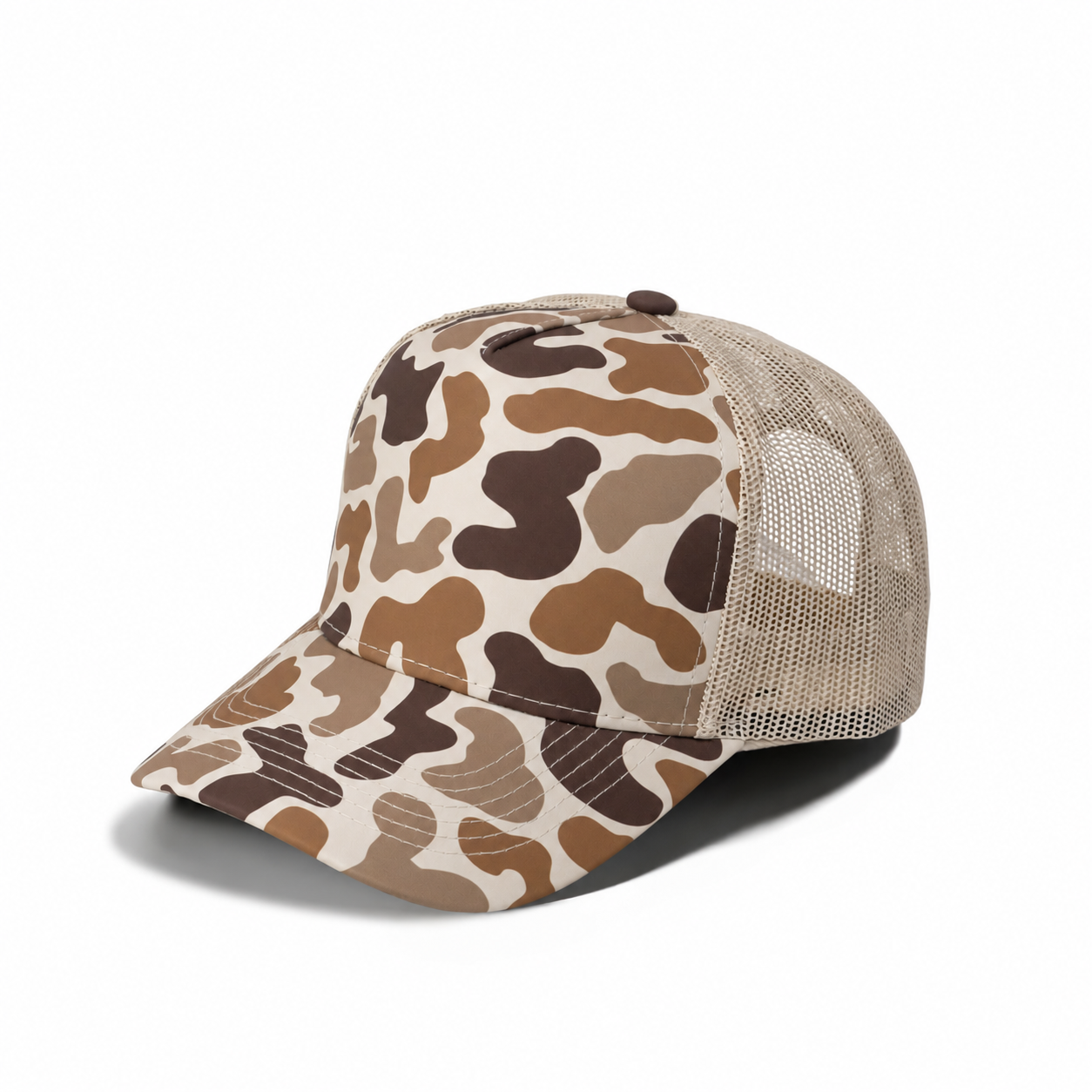 Plain Curve 5Panel Duck Camo Mesh Hat 5024