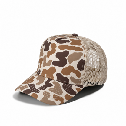 Plain Curve 5Panel Duck Camo Mesh Hat 5024