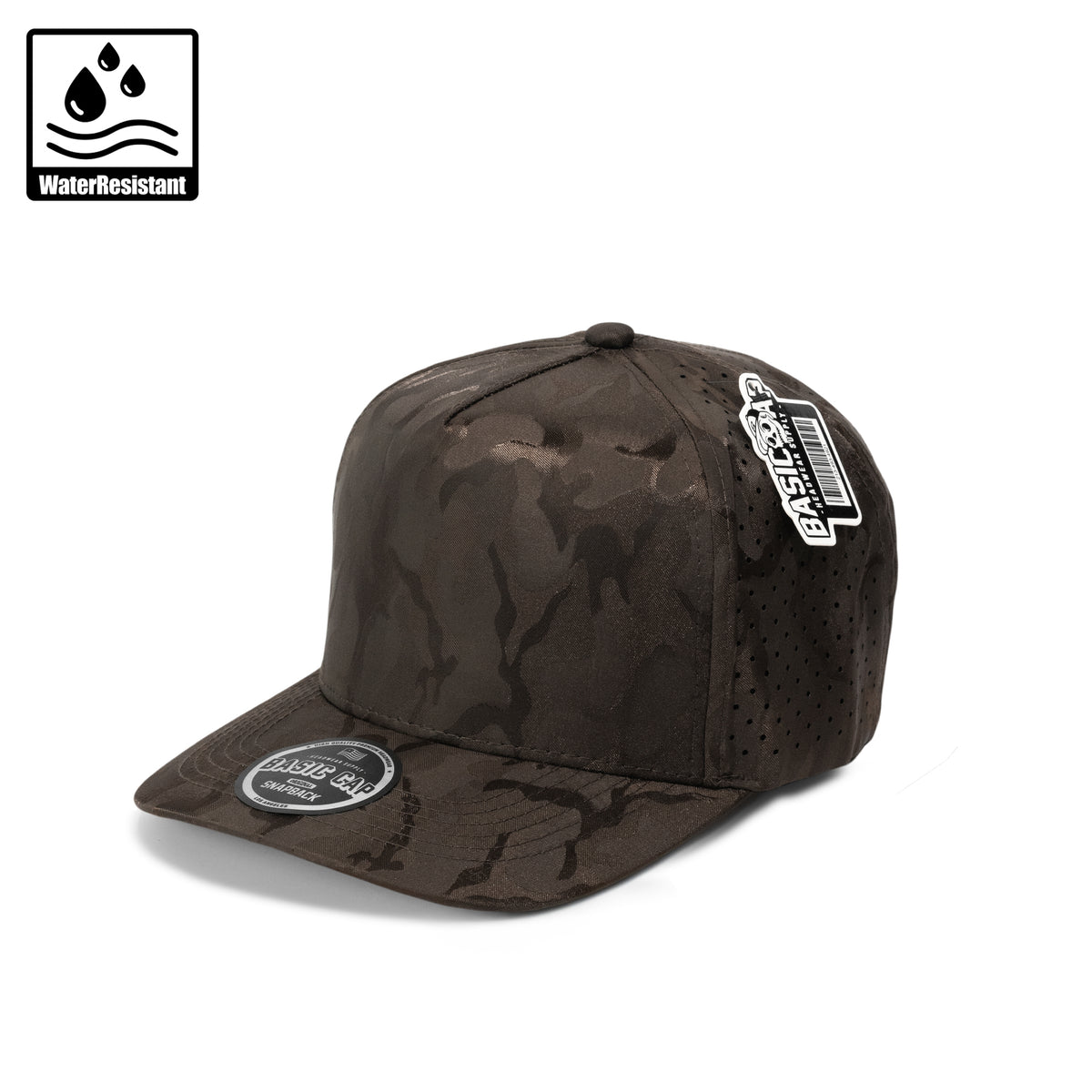 Plain Curve 5Panel Camo Laser Hole Hat Water Repellent 5009