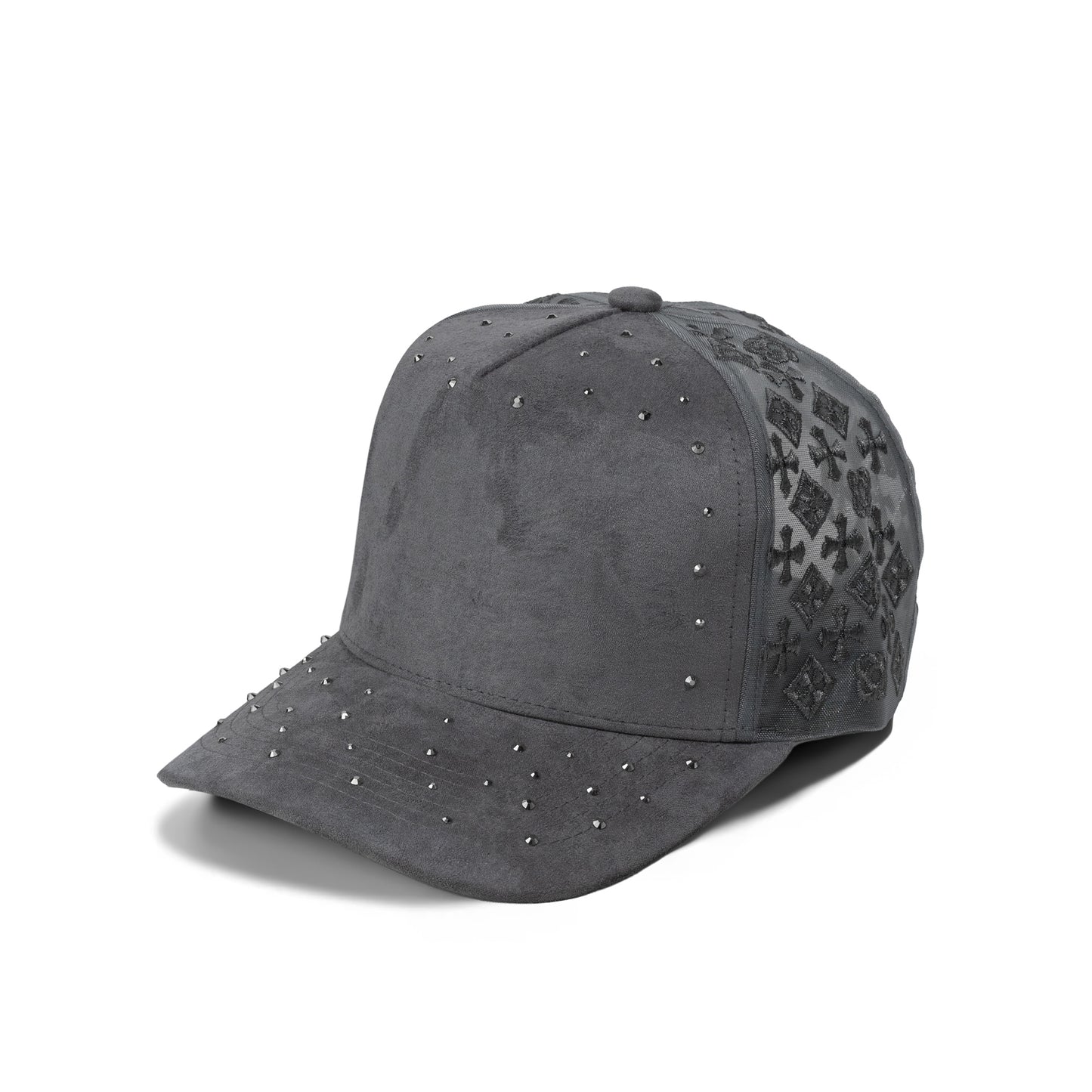 Plain 5Panel Suede Mesh Monogram with Rhinestones 5021