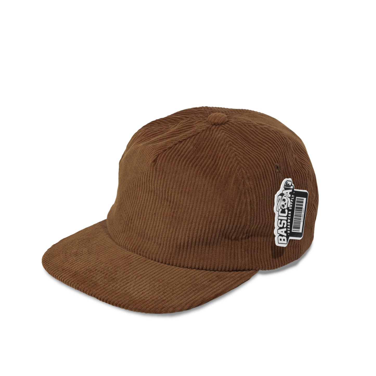 Plain 5Panel Unstructured Full Corduroy Flat Hat 5054