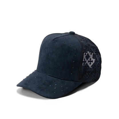 Plain 5Panel Suede Mesh Monogram with Rhinestones 5021