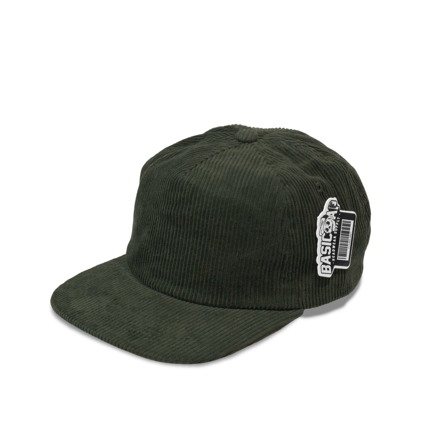 Plain 5Panel Unstructured Full Corduroy Flat Hat 5054